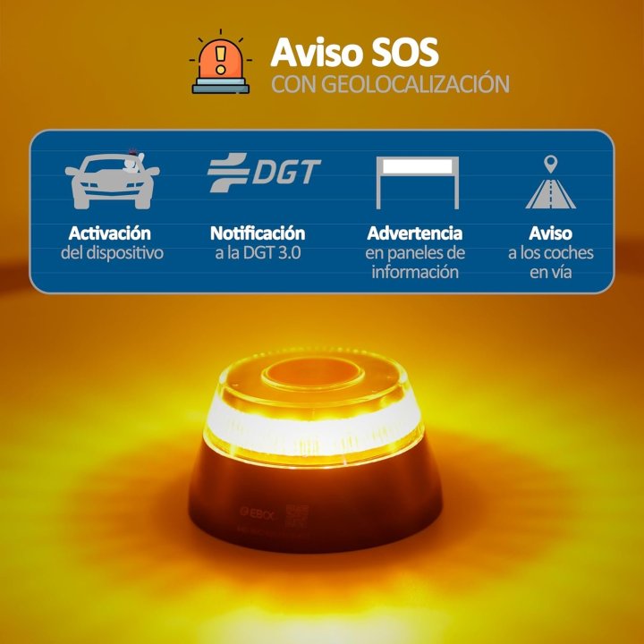 Baliza De Emergencia V16 Ebox Geolocalizada Homologada Datos Hasta 12/2038 - Imagen 3