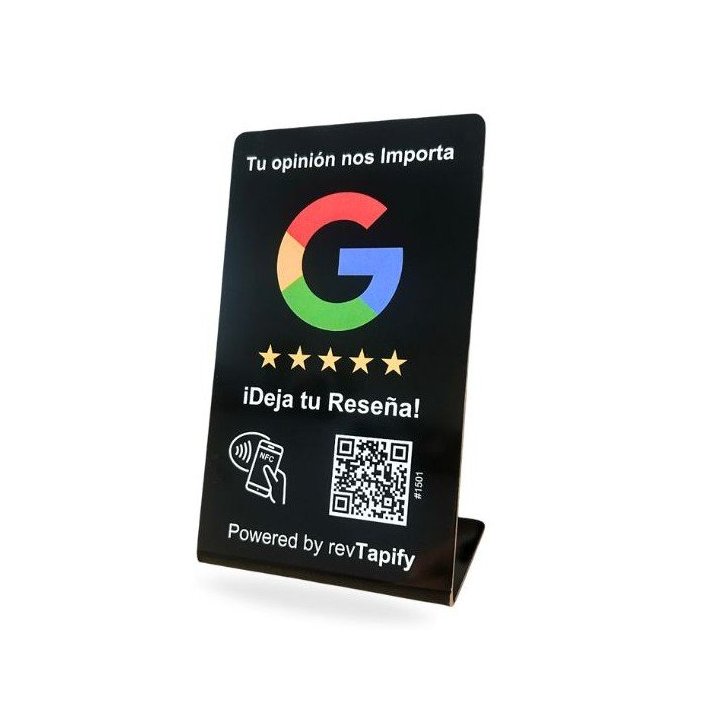 Stand Nfc Para Reseñas De Google De Revtapify Tecnologia Nfc Y Codigo Qr - Imagen 2