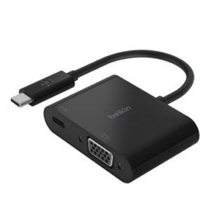ADAPTADOR BELKIN AVC001BTBK DE USB-C A VGA + CARGA COLOR NEGRO