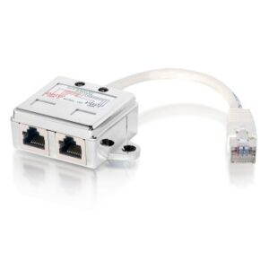 ADAPTADOR RJ45 CAT5e 1 MACHO A 2 HEMBRAS