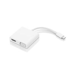 ADAPTADOR USB-C LENOVO Travel Hub, A 1xHDMI 1.4 4K 1xVGA 1xUSB-A 3.0 Simple Plug and Play (universal para todas las marcas)