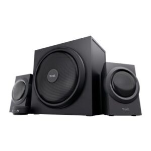 ALTAVOCES 2.1 TRUST YURI - 60W RMS (120W MAX) - CONTROL DE VOLUMEN- CONEXION AURICULARES- ENTRADA DE LINEA- COLOR NEGRO 23696