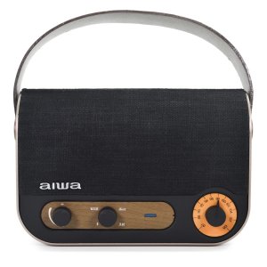 ALTAVOZ BLUETOOTH PORTABLE AIWA RBTU-600 BT 5.0 AUX USB 10W RMS MICROFONO BATERIA 6 HORAS ESTILO VINTAGE