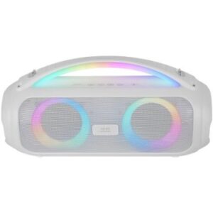 ALTAVOZ BLUETOOTH PORTABLE MARS GAMING MSPULSEW BLANCO 50W ULTRABASS RGB BAT. 8h BT USB AUX FM MicroSD