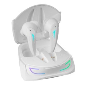AURICULAR INTRAUDITIVO BLUETOOTH MARS GAMING MHI-ULTRA WHITE BT 5.3 TWS  ANC+ENC PASIVA ILUMINACION RGB FLOW IPX4 CAJA DE CARGA
