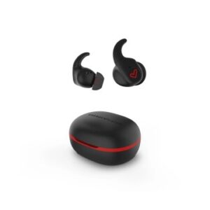 AURICULAR INTRAUDITIVO BLUETOOTH ENERGY SISTEM FREESTYLE BLACK/RED BT 5.3 TRUE WIRELESS IPX5 SISTEMA SECURE FIT+ ESMART CONNECT CAJA DE CARGA
