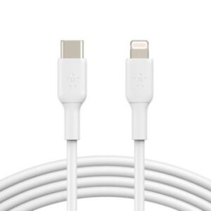 CABLE USB-C A LIGHTNING 1M BELKIN CAA003BT1MWH BOOST CHARGE COLOR BLANCO