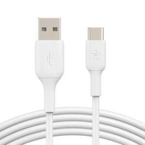 CABLE USB-A A USB-C 1M BELKIN CAB001BT1MWH2PK BOOS CHARGE™ 1m COLOR BLANCO PACK 2 UNIDADES