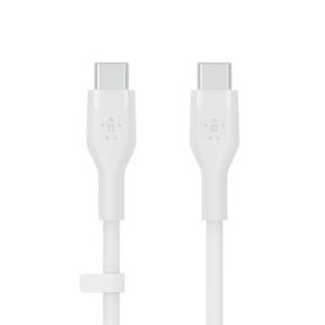 CABLE USB-C A USB-C 1M BELKIN CAB009BT1MBW2PK BOOST CHARGE SILICONA CON CLIP PACK 2 BLANCO/NEGRO480mbps 60w