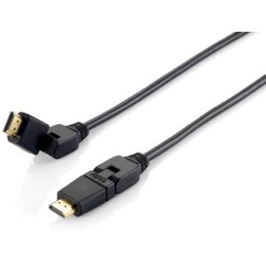 CABLE HDMI EQUIP HDMI 1.4 HIGH SPEED CON ETHERNET 5M CONECTOR PIVOTANTE 180º 119365