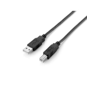 CABLE USB-A 2.0 a USB-B 2M EQUIP 128864 COLOR NEGRO