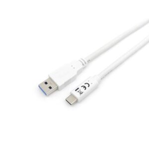 CABLE USB-A A USB-C 1M EQUIP 128363 TRANSFERENCIA 5G 3A COLOR BLANCO