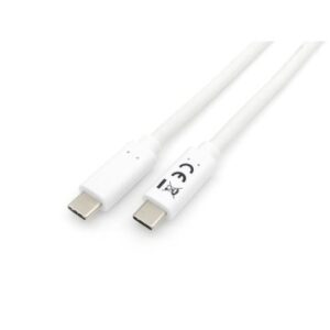 CABLE USB-C A USB-C 2M EQUIP 128362 TRANSFERENCIA 5G 3A (60W) COLOR BLANCO
