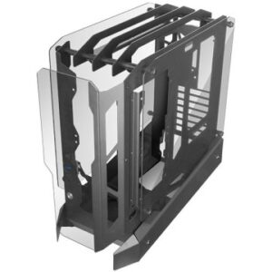 CAJA ATX SEMITORRE GAMING MARS GAMING MCEDGE DISEÑO OPEN AIR CRISTAL TEMPLADO GPU 390mm 1x3.5 3x2.5 NEGRO