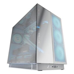 CAJA E-ATX TORRE GAMING MARS GAMING MCNOVA3 CRISTAL CROMADO 2x3.5 3x2.5” 1xUSB-C GPU MAX 425mm ALUMINIO