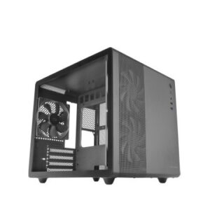 CAJA MICROATX CUBE GAMING MARS GAMING MCM PRO BLACK FRONTAL MESH DISEÑO CUBE 3xVENTILADORES 120mm RGB LATERAL DE CRISTAL TEMPLADO SIN FUENTE DE A