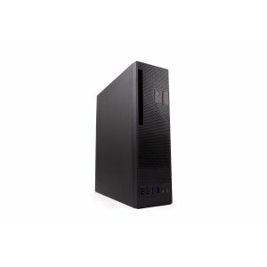 CAJA MICROATX SLIM COOLBOX T360 BLACK INTEGRA FUENTE TFX 80PLUS BRONZE POSICION VERTICAL Y HORIZONTAL