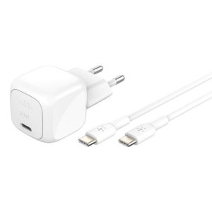 CARGADOR USB BELKIN WCA008KQ1MWH-B6 BOOST CHARGE USB-C 30W CABLE USB-C INCLUIDO BLANCO