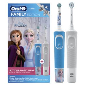 CEPILLO DENTAL ELECTRICO BRAUN ORAL-B KIDS FROZEN FAMILY EDITION INCLUYE CEPILLO FROZEN Y VITALITY PRO