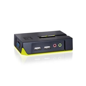 CONMUTADOR AUTOMATICO SOBREMESA LEVEL ONE V/T/M 1a2 CPUs USB CON AUDIO CABLES INCLUIDOS