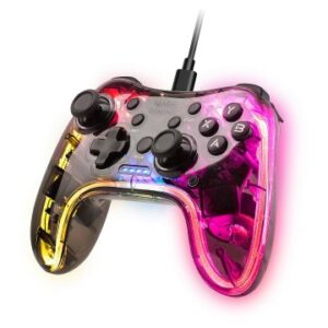GAMEPAD MARS GAMING CONEXION USB-A / USB-C MULTIPLATAFORMA 20 BOTONES RGB NEON VIBRACIÓN HAPTICA DUAL