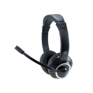 HEADSET CONCEPTRONIC POLONA USB MICROFONO FLEXIBLE CONTROL DE VOLUMEN COLOR NEGRO / BLANCO