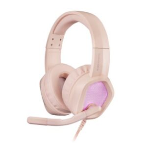 HEADSET MARS GAMING MH320 PINK HI-FI ULTRA-BASS 3D JACK 3.5mm ILUMINACION RGB FLOW (ALIMENTADA POR USB) MICRO CON CANCELACION DE RUIDO