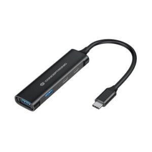 HUB USB 3.0 CONCEPTRONIC HUBBIES12B 4 PUERTOS USB 3.2 2 PUERTOS USB-C 2 PUERTOD USB-A COLOR NEGRO CARCASA DE ALUMINIO