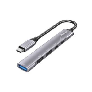 HUB USB-C 3.2 EQUIP LIFE 2 PUERTOS USB 2.0 1 PUERTO USB 3.0 1 PUERTO USB-C + 1 PUERTO USB C CARGA HASTA 100W CARCASA DE ALUMINIO 128962
