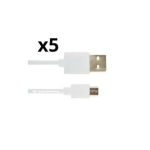 CABLE USB-A A MICROUSB 1M NORTESS KIT 5 UNIDADES SMARTPHONE/ TABLET COLOR BLANCO