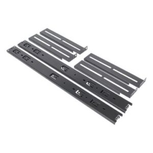 KIT DE RAILES UNYKAch 52094 PARA CAJA RACK DE 1U A 4U MATERIAL ACERO PINTADO NEGRO SISTEMA TELESCOPICO NEGRO