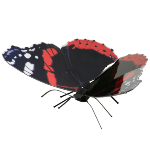 MAQUETA 3D METAL FASCINATIONS MARIPOSA RED ADMIRAL MONTAJE SIN PEGAMENTO NI SOLDADURA MAQUETAS 3D