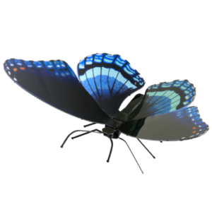 MAQUETA 3D METAL FASCINATIONS MARIPOSA RED-SPOTTED PURPLE MONTAJE SIN PEGAMENTO NI SOLDADURA