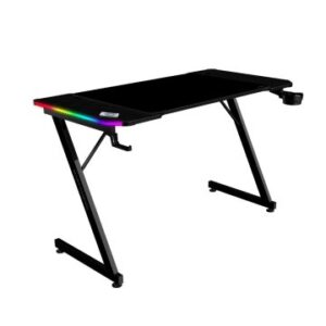 MESA MARS GAMING MGDX120RGB CHASIS ACERO 120x60x75 FIBRA DE CARBONO RGB MANDO GESTION CABLES NEGRO