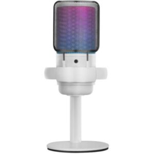 MICRÓFONO DE ESTUDIO PROFESIONAL MARS GAMING MMICSEW BLANCO ADC 196KHz 24 bits USB-A/USB-C ILUMINACION ARGB CONTROL DE VOLUMEN Y MUTE