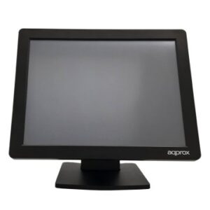 MONITOR 15" TACTIL RESISTIVA TPV APPROX APPMT15W4 4:3 VGA NEGRO 5ms 300cd/m2 TACTIL DE 4 HILOS GRADO A+ VESA 75x75