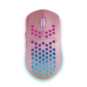 MOUSE MARS GAMING WIRELESS RGB MMW3 PINK USB 2.4G BATERIA RECARGABLE 3200DPI ULTRALIGERO HIVE ILUMINACION RGB FLOW