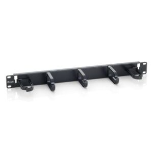 PANEL ORGANIZADOR DE CABLES COLOR NEGRO 1U PARA ARMARIO RACK 1 UD