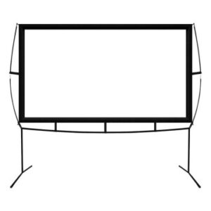 PANTALLA MURAL PORTATIL APPROX 120" 273x158 cm MARCO PLEGABLE DE HIERRO PROYECCION DE DOBLE CARA BOLSA DE TRANSPORTE