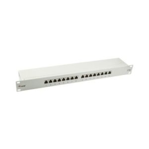 PATCH PANEL 16 PUERTOS CATEGORIA 5e APANTALLADO (RAL7035)
