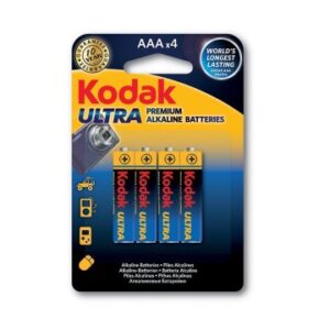 PILAS AAA KODAK ULTRA PREMIUM ALCALINA LR3 PACK 4 UNIDADES 1200 mAh 1.5V (ecotasas incluidas)