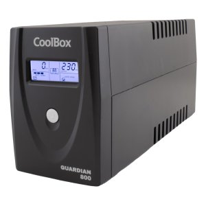SAI COOLBOX GUARDIAN 3 800VA CON LCD 480W 2xSCHUKO COLOR NEGRO