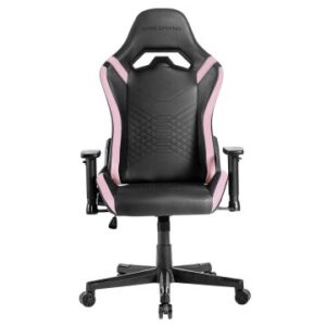 SILLA GAMER MARS GAMING MGCPROBPK NEGRA CON DETALLE ROSAS BRAZOS REGULABLES EN ALTURA RECLINABLE 135º COJINES ERGONOMICOS SOFT-TOUCH RUEDAS XL
