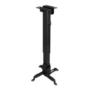 SOPORTE DE PROYECTOR TECHO TOOQ PJ2012T-B REGULACIÓN 130-650MM INCLINABLE MAX. 20KG NEGRO