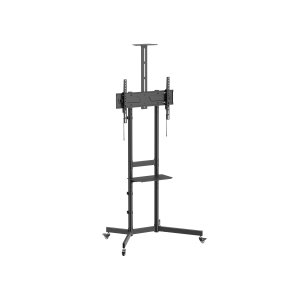 SOPORTE DE SUELO CON RUEDAS EQUIP 650636 PARA PANTALLA DE 37" - 70" MAX VESA 600x400 70KG ESTANTE SUPERIOR