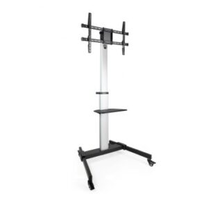 SOPORTE DE SUELO CON RUEDAS TOOQ FS1886M-B PARA PANTALLAS DE 37"-86" MAX. 50KG VESA MAX. 1000x600 BANDEJA REGULABLE NEGRO