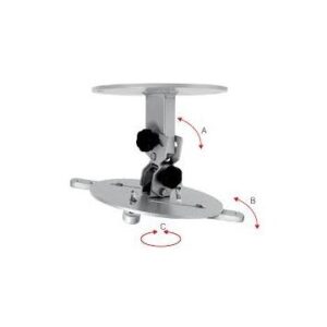 SOPORTE TECHO PARA PROYECTOR OMB MONOPROJECTOR ORIENTABLE +-30º GIRO 360º MAX 15KG COLOR PLATA