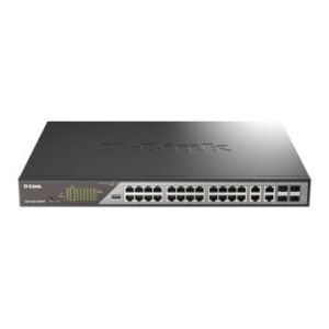 SWITCH GESTIONABLE D-LINK DSS-200G-28MP/E 24X10/100/1000 POE , 4XCOMBO 1000 Mbps RACK 19" 30WXPUERTO