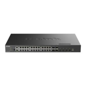 SWITCH GESTIONABLE L3 D-LINK STACKABLE DXS-3410-32XY 24X10GBASE-T + 4X10G SFP+ + 4X25G SFP28 Multi-GL3 25G