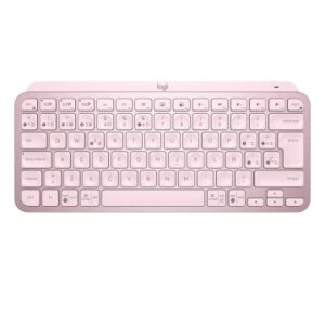 TECLADO LOGITECH BLUETOOTH MX KEYS MINI ILUMINADO COMPACTO RECARGABLE USB-C COLOR ROSA 920-010813